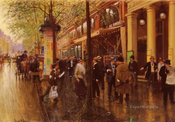 Les Grands Boulevards Le Theature Des Varietes Paris のシーン ジャン ベロー Oil Paintings